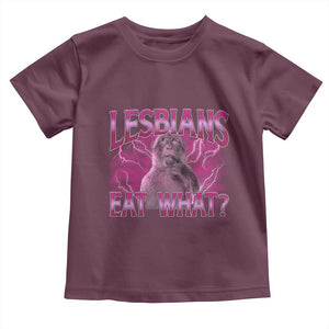 Funny Monkey Meme Lesbians Eat What Toddler T Shirt LGBTQ Pride Gift