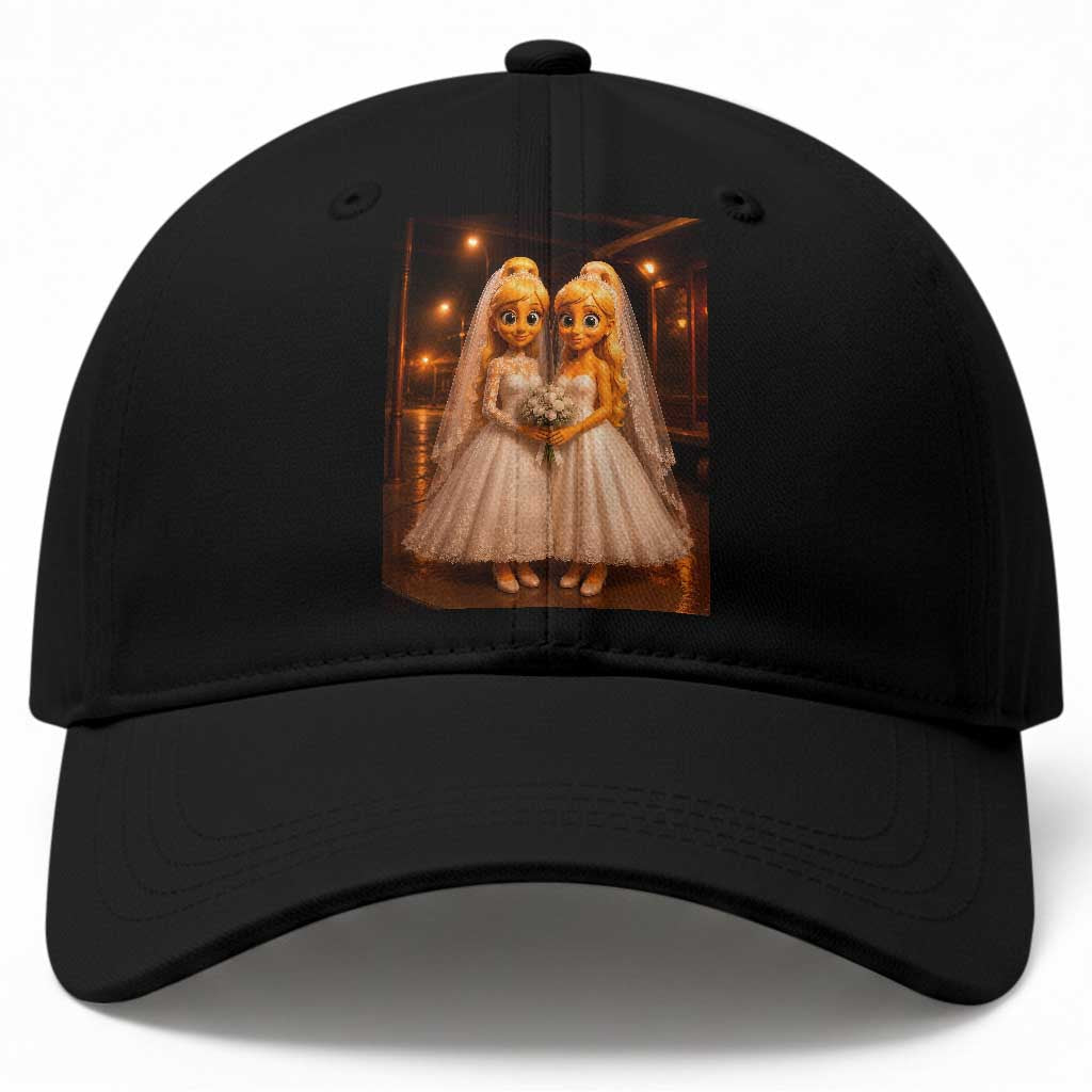 Funny Lesbian Pride Tung Tung Sahur Engagement Gift Baseball Cap