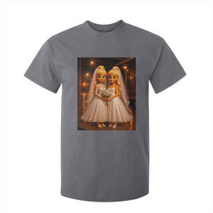 Funny Lesbian Pride Tung Tung Sahur Engagement Gift T Shirt For Kid