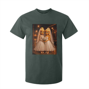 Funny Lesbian Pride Tung Tung Sahur Engagement Gift T Shirt For Kid