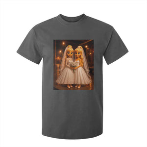 Funny Lesbian Pride Tung Tung Sahur Engagement Gift T Shirt For Kid