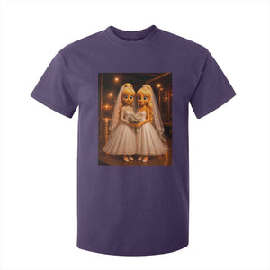 Funny Lesbian Pride Tung Tung Sahur Engagement Gift T Shirt For Kid