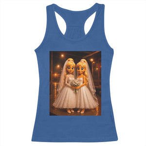 Funny Lesbian Pride Tung Tung Sahur Engagement Gift Racerback Tank Top TS12 Royal Blue Print Your Wear