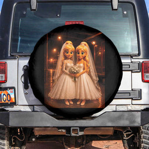 Funny Lesbian Pride Tung Tung Sahur Engagement Gift Spare Tire Cover