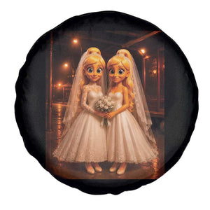 Funny Lesbian Pride Tung Tung Sahur Engagement Gift Spare Tire Cover