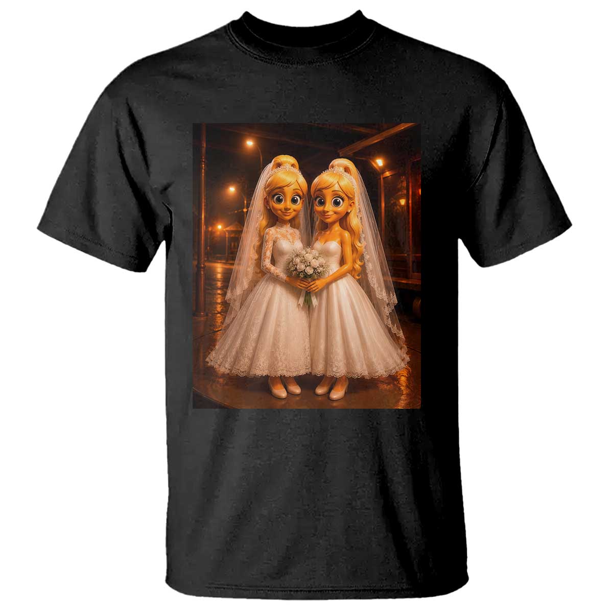 Funny Lesbian Pride Tung Tung Sahur Engagement Gift T Shirt