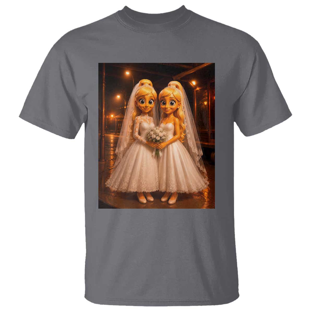 Funny Lesbian Pride Tung Tung Sahur Engagement Gift T Shirt