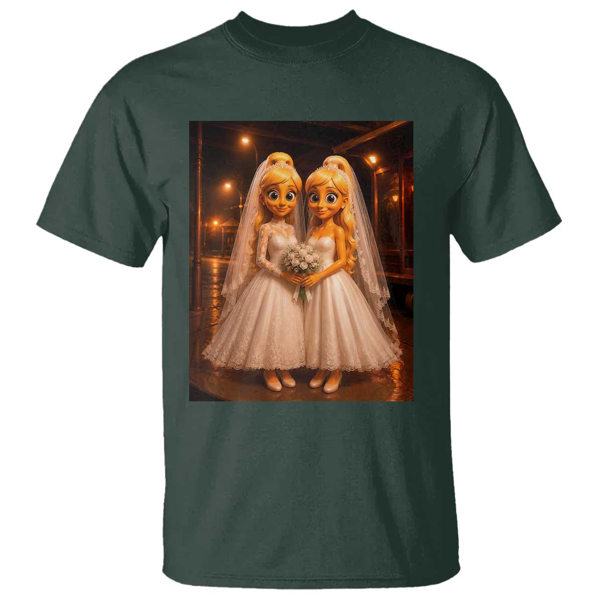 Funny Lesbian Pride Tung Tung Sahur Engagement Gift T Shirt