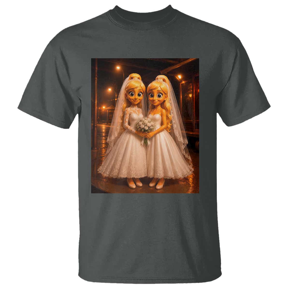 Funny Lesbian Pride Tung Tung Sahur Engagement Gift T Shirt