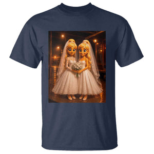Funny Lesbian Pride Tung Tung Sahur Engagement Gift T Shirt