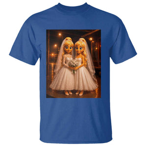 Funny Lesbian Pride Tung Tung Sahur Engagement Gift T Shirt