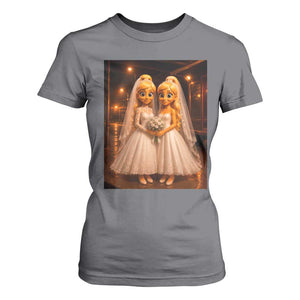 Funny Lesbian Pride Tung Tung Sahur Engagement Gift T Shirt For Women TS12 Charcoal Print Your Wear
