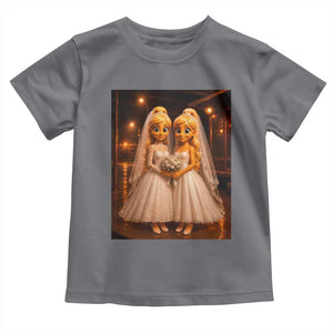 Funny Lesbian Pride Tung Tung Sahur Engagement Gift Toddler T Shirt TS12 Charcoal Print Your Wear