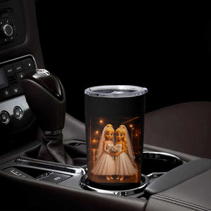 Funny Lesbian Pride Tung Tung Sahur Engagement Gift Tumbler Cup
