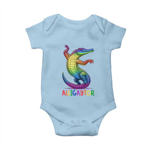 Alligaytor LGBTQ Pride Graphic Baby Onesie Queer Reptile Lovers