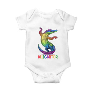 Alligaytor LGBTQ Pride Graphic Baby Onesie Queer Reptile Lovers