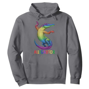 Alligaytor LGBTQ Pride Graphic Hoodie Queer Reptile Lovers TS12 Charcoal Print Your Wear