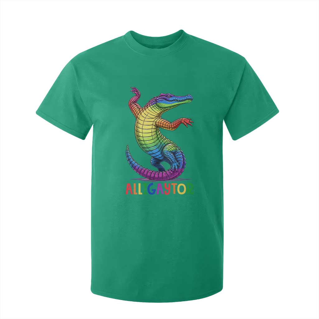 Alligaytor LGBTQ Pride Graphic T Shirt For Kid Queer Reptile Lovers