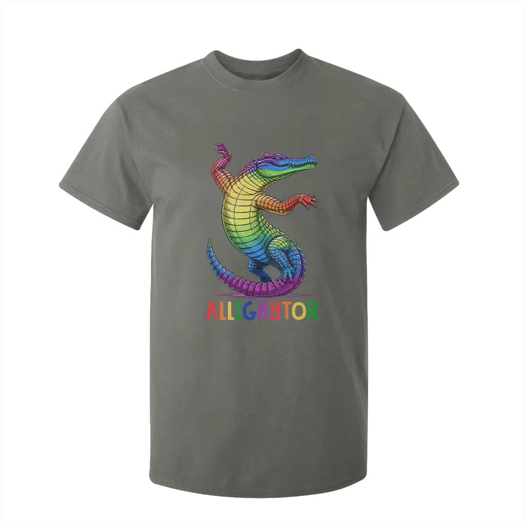Alligaytor LGBTQ Pride Graphic T Shirt For Kid Queer Reptile Lovers
