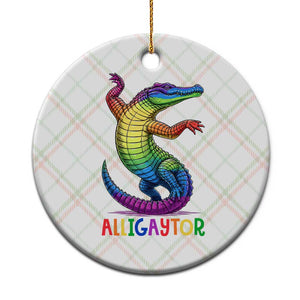 Alligaytor LGBTQ Pride Graphic Ceramic Ornament Queer Reptile Lovers