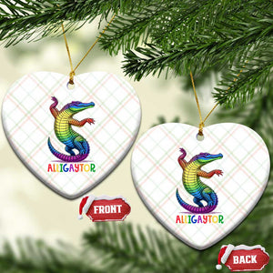 Alligaytor LGBTQ Pride Graphic Ceramic Ornament Queer Reptile Lovers