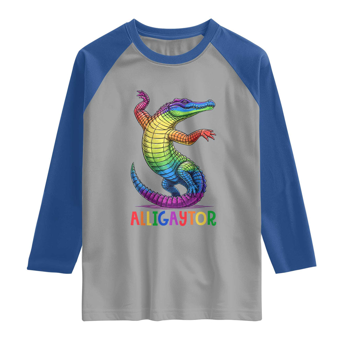 Alligaytor LGBTQ Pride Graphic Raglan Shirt Queer Reptile Lovers