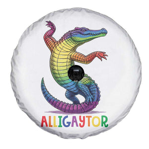 Alligaytor LGBTQ Pride Graphic Spare Tire Cover Queer Reptile Lovers TS12 Print Your Wear
