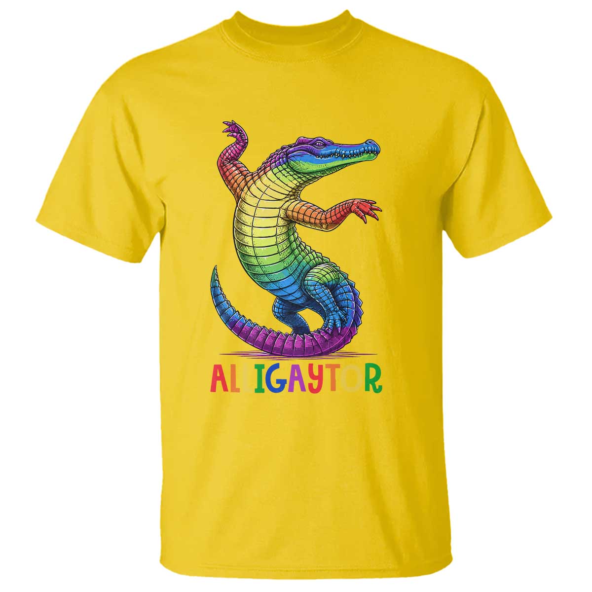 Alligaytor LGBTQ Pride Graphic T Shirt Queer Reptile Lovers TS12 Daisy Print Your Wear