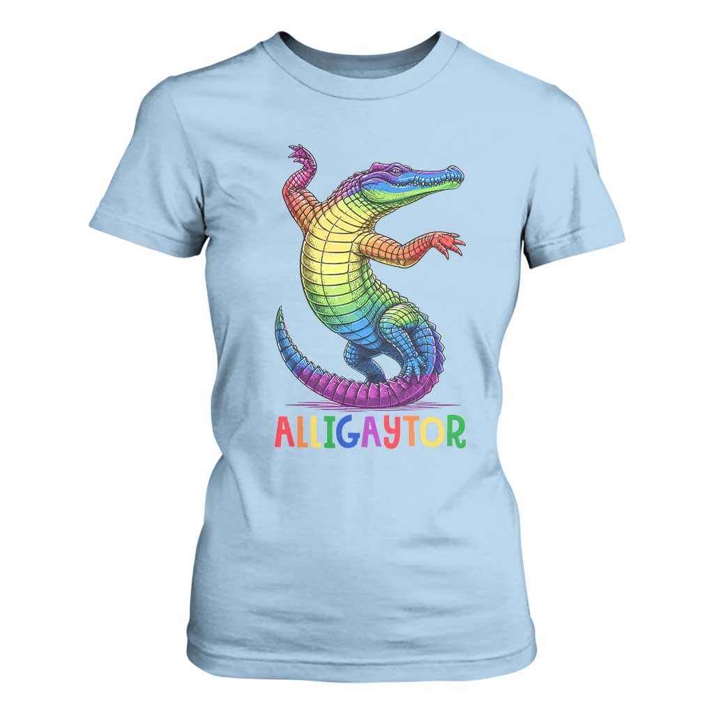 Alligaytor LGBTQ Pride Graphic T Shirt For Women Queer Reptile Lovers
