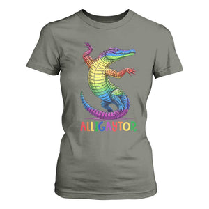 Alligaytor LGBTQ Pride Graphic T Shirt For Women Queer Reptile Lovers