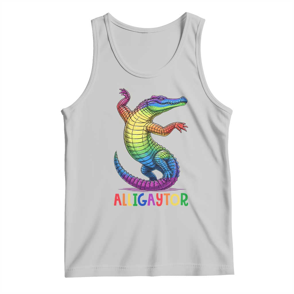 Alligaytor LGBTQ Pride Graphic Tank Top Queer Reptile Lovers