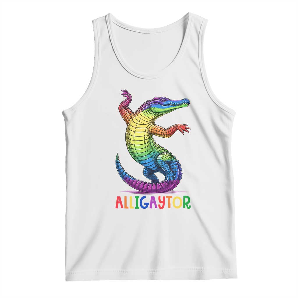 Alligaytor LGBTQ Pride Graphic Tank Top Queer Reptile Lovers