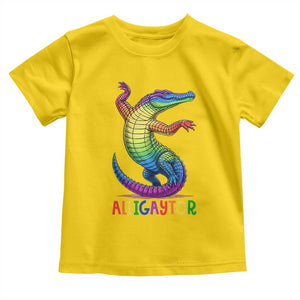 Alligaytor LGBTQ Pride Graphic Toddler T Shirt Queer Reptile Lovers