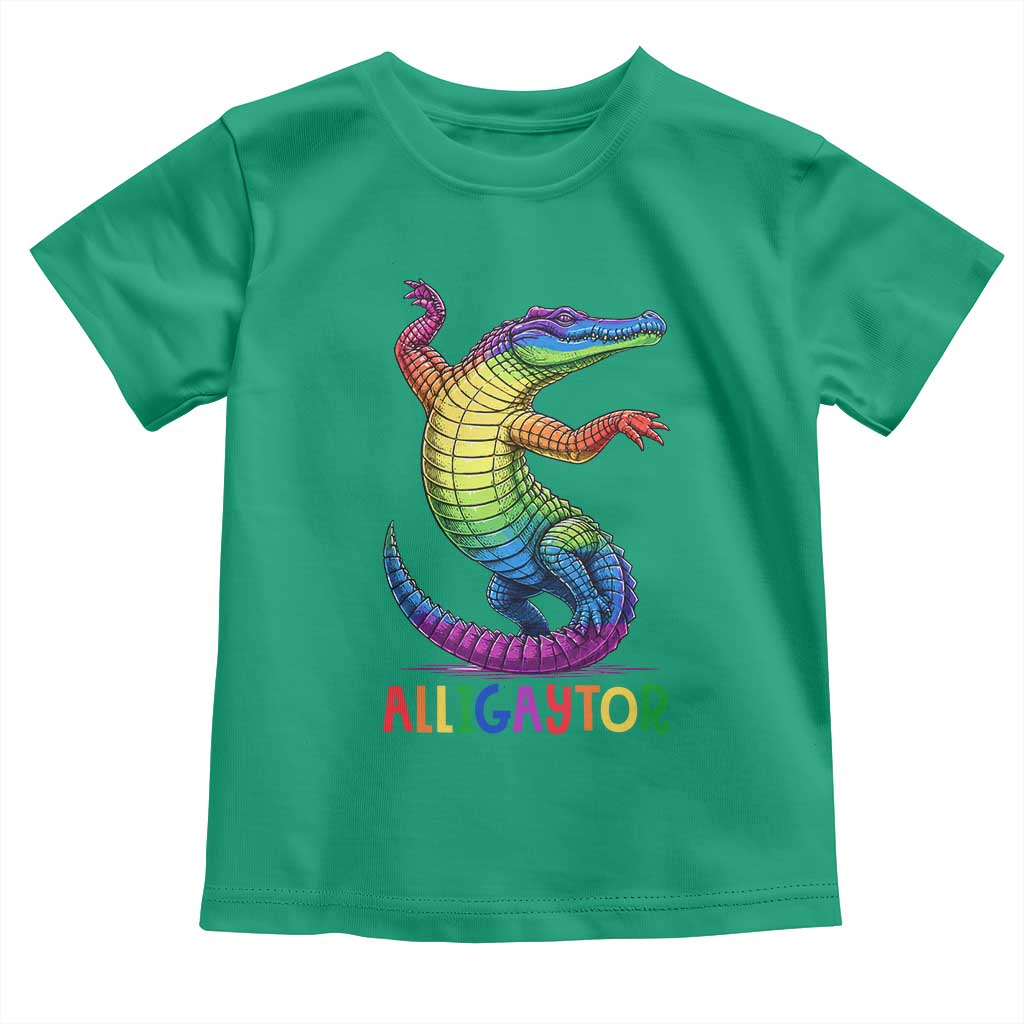 Alligaytor LGBTQ Pride Graphic Toddler T Shirt Queer Reptile Lovers