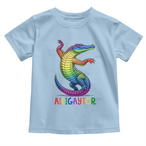 Alligaytor LGBTQ Pride Graphic Toddler T Shirt Queer Reptile Lovers