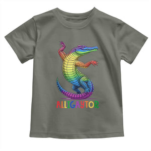 Alligaytor LGBTQ Pride Graphic Toddler T Shirt Queer Reptile Lovers