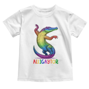 Alligaytor LGBTQ Pride Graphic Toddler T Shirt Queer Reptile Lovers