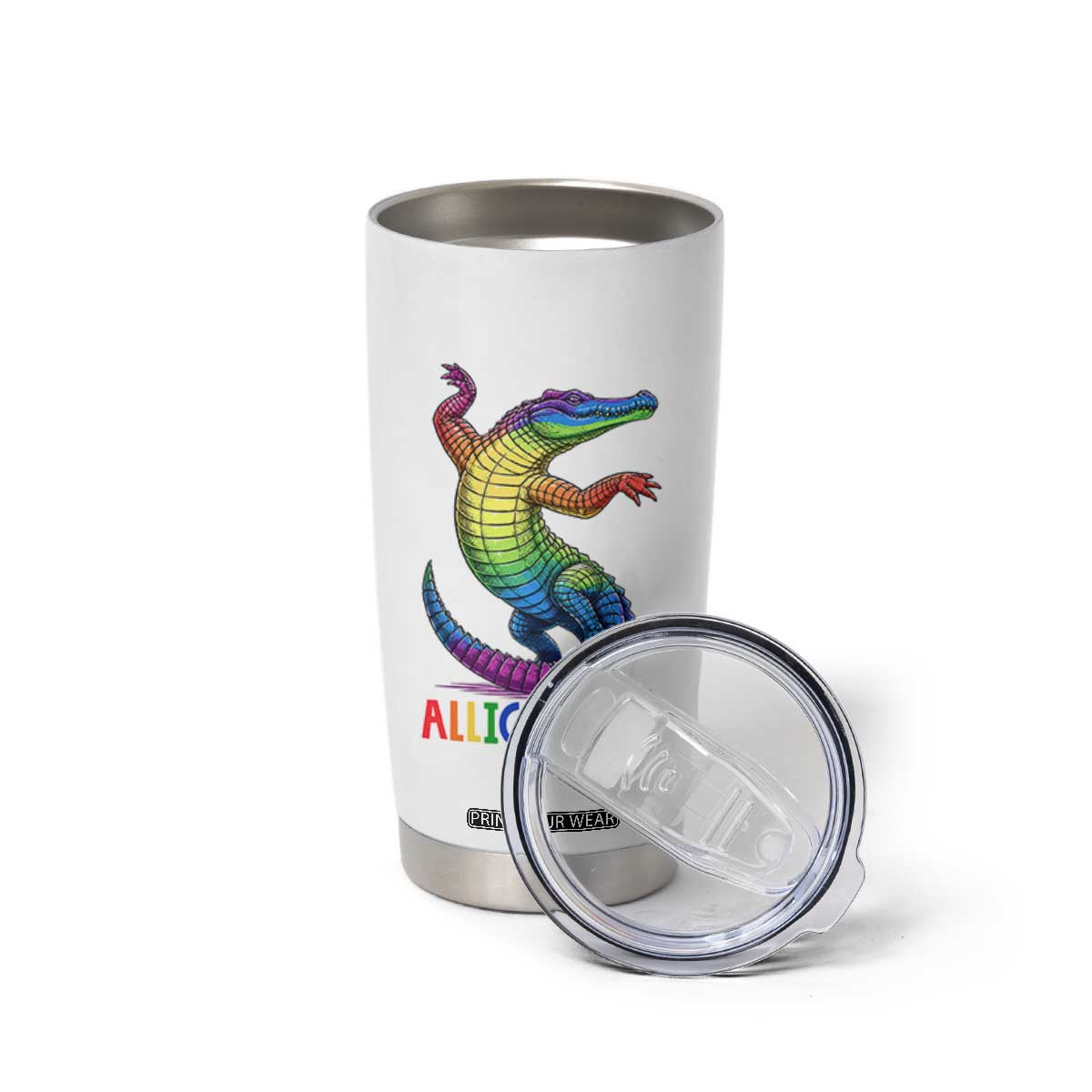 Alligaytor LGBTQ Pride Graphic Tumbler Cup Queer Reptile Lovers