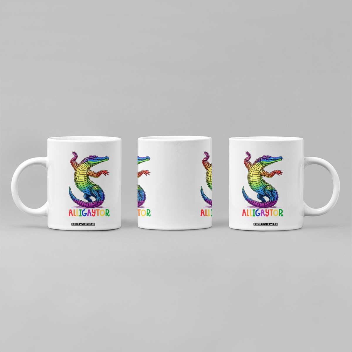 Alligaytor LGBTQ Pride Graphic Coffee Mug Queer Reptile Lovers TS12 Print Your Wear