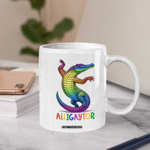 Alligaytor LGBTQ Pride Graphic Coffee Mug Queer Reptile Lovers TS12 Print Your Wear