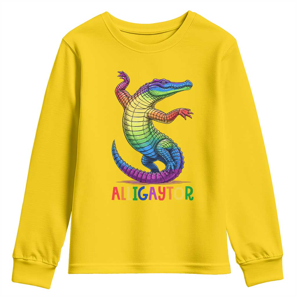 Alligaytor LGBTQ Pride Graphic Youth Sweatshirt Queer Reptile Lovers