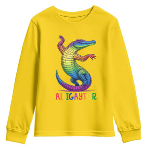 Alligaytor LGBTQ Pride Graphic Youth Sweatshirt Queer Reptile Lovers