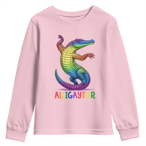 Alligaytor LGBTQ Pride Graphic Youth Sweatshirt Queer Reptile Lovers