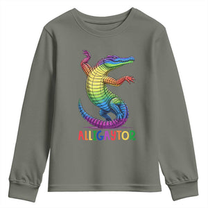 Alligaytor LGBTQ Pride Graphic Youth Sweatshirt Queer Reptile Lovers