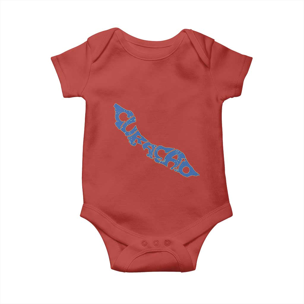 Curacao Flag Map Pride Baby Onesie Proud Curacaoan Heritage Gift