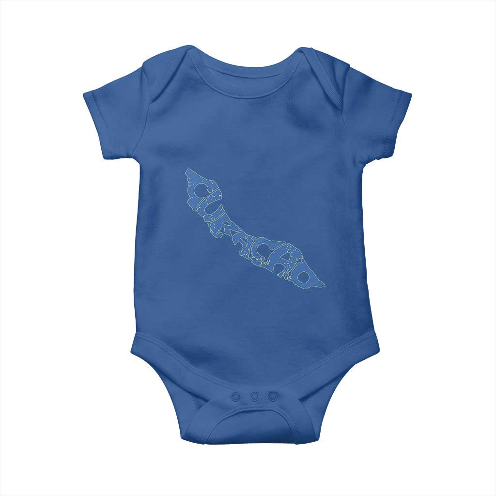 Curacao Flag Map Pride Baby Onesie Proud Curacaoan Heritage Gift