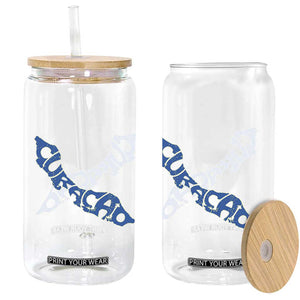 Curacao Flag Map Pride Glass Can Proud Curacaoan Heritage Gift