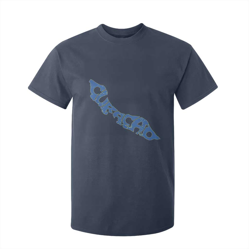 Curacao Flag Map Pride T Shirt For Kid Proud Curacaoan Heritage Gift