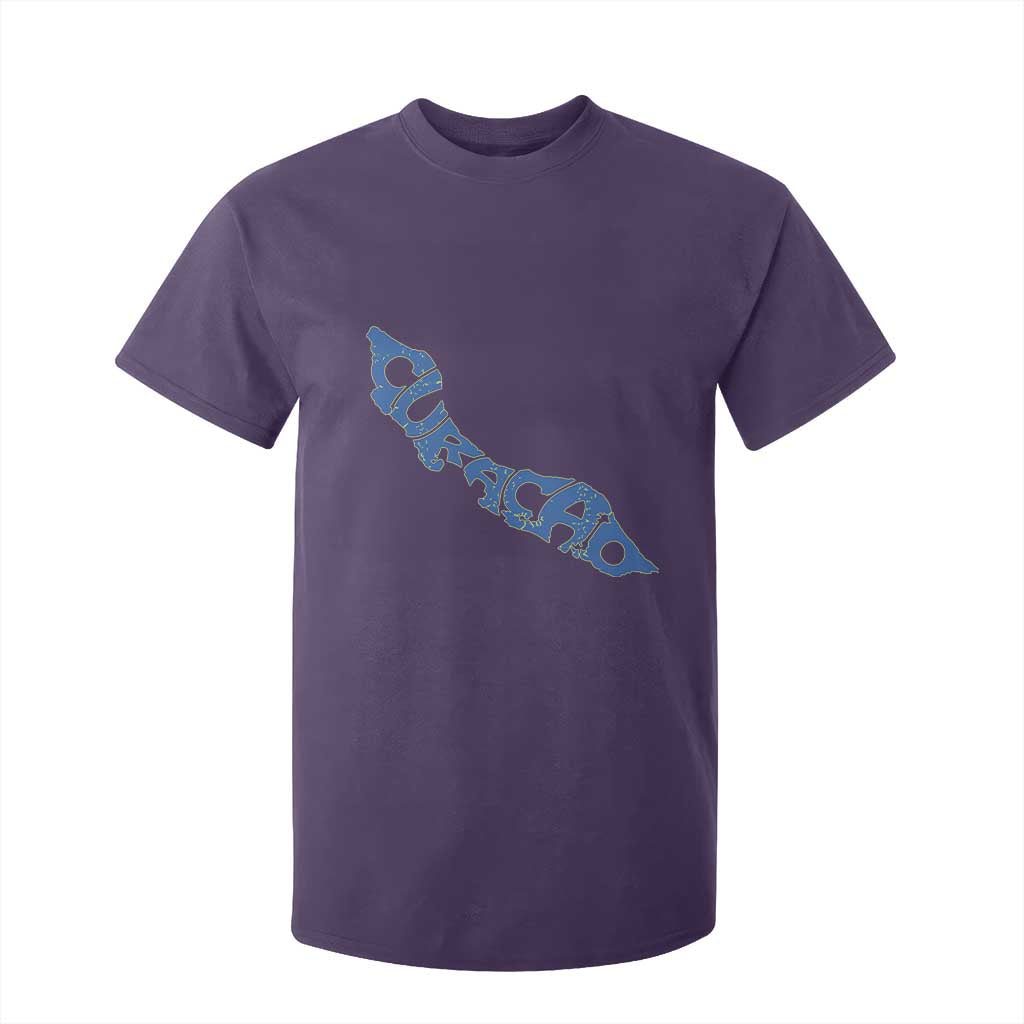 Curacao Flag Map Pride T Shirt For Kid Proud Curacaoan Heritage Gift