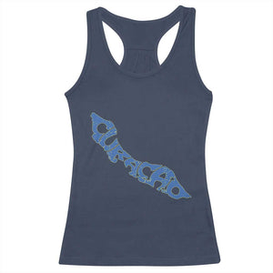 Curacao Flag Map Pride Racerback Tank Top Proud Curacaoan Heritage Gift